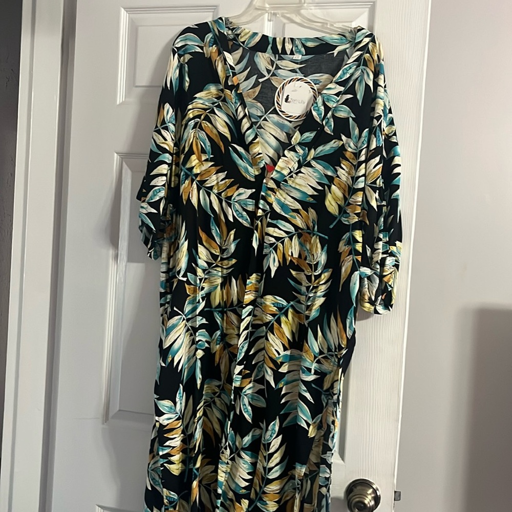 Zen Lilly Cardigan/ jacket Long. Kimono Open in front.